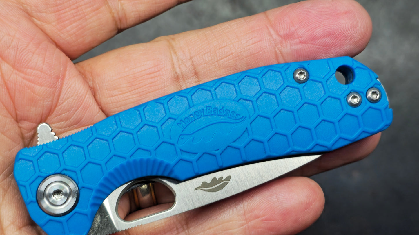 Honey Badger Small Drop Point Knife FRN Handle 8Cr13MoV Blade