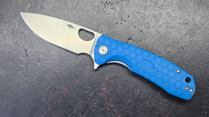 Honey Badger Large Folding Knife Blue FRN Handle 8CR13MOV Blade