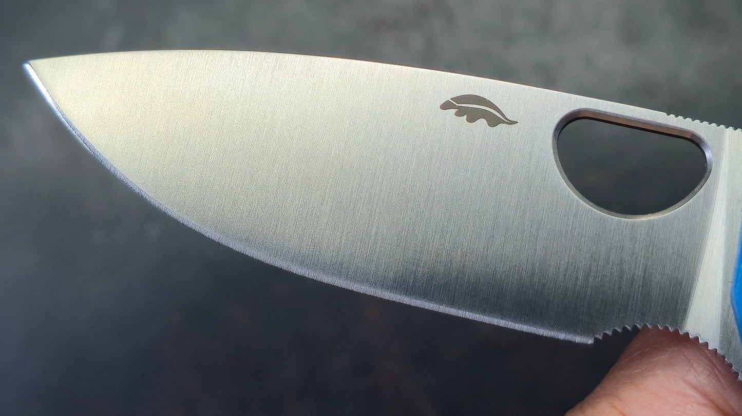 Honey Badger Large Folding Knife Blue FRN Handle 8CR13MOV Blade