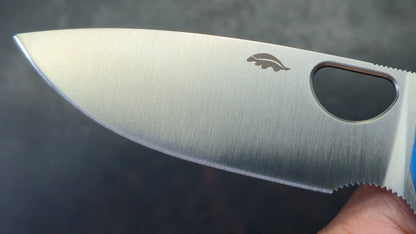 Honey Badger Large Folding Knife Blue FRN Handle 8CR13MOV Blade