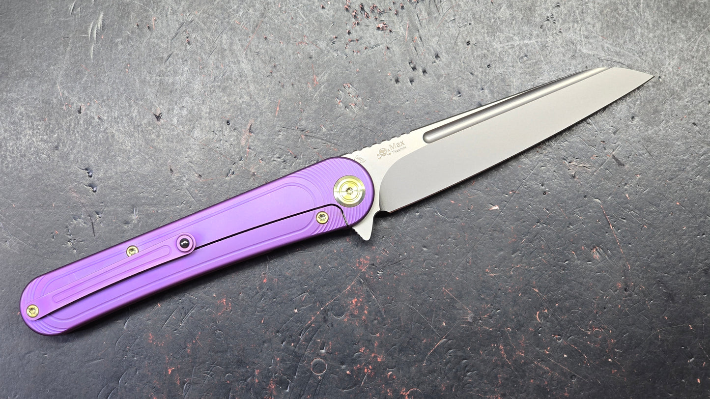 KB Knives Dandy Flipper Folding Knife Titanium Handle S90V