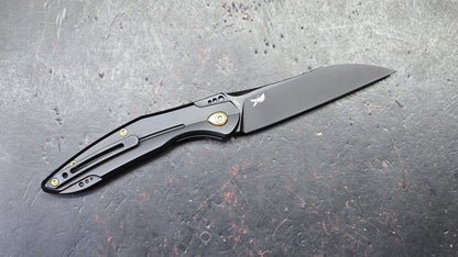 Kubey Barracuda Black Titanium M390 Blade