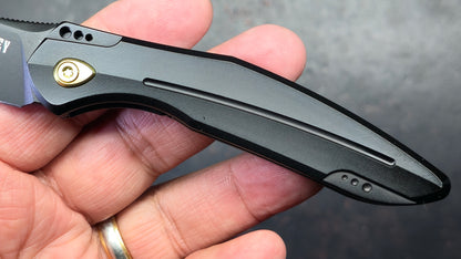 Kubey Barracuda Black Titanium M390 Blade