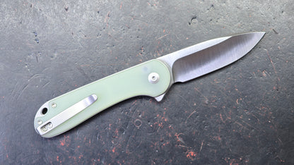 Civivi Button Lock Elementum II Folding Knife Natural G10 Handle Nitro-V Blade