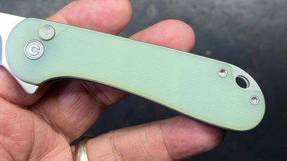 Civivi Button Lock Elementum II Folding Knife Natural G10 Handle Nitro-V Blade