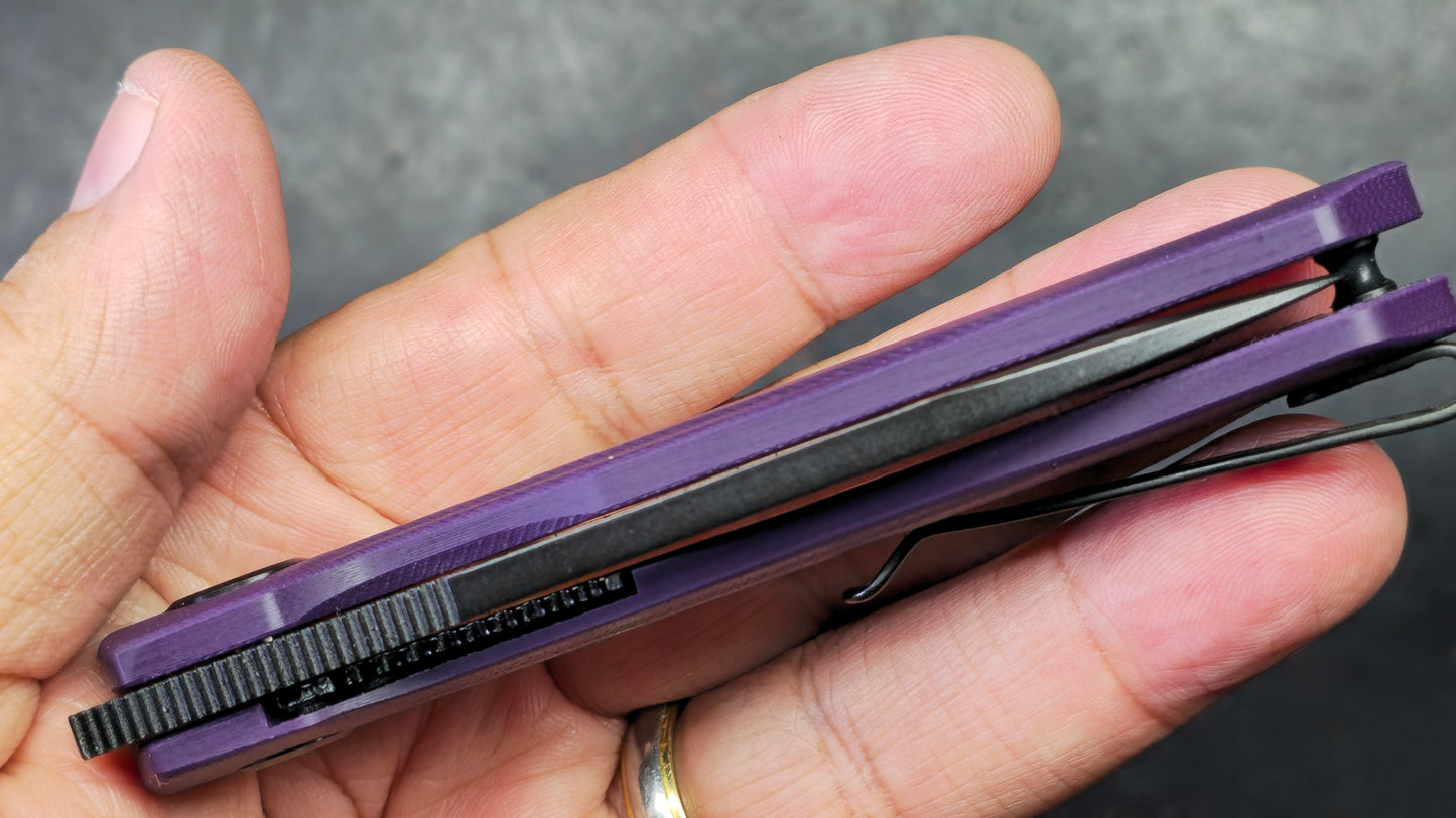 Kubey Royal KB321G Purple G10 Handle CPM S35VN Blade