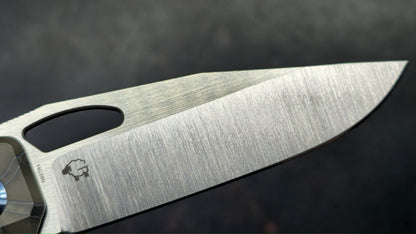 Kubey Verijero Flame Titanium Handle 14C28N Blade
