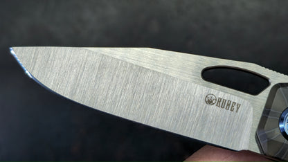 Kubey Verijero Flame Titanium Handle 14C28N Blade