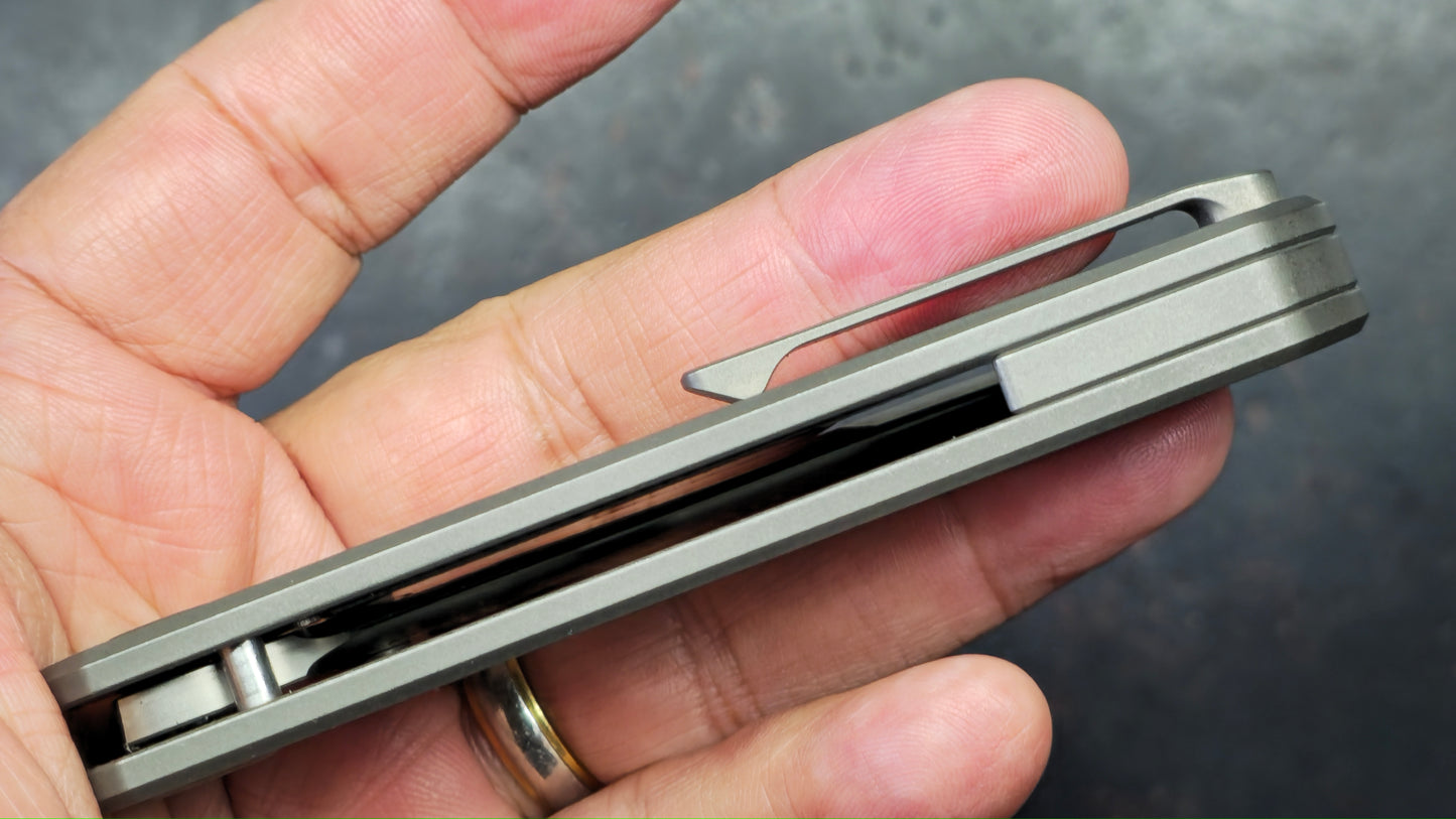 Kubey Blackout Titanium Handle M390 Blade