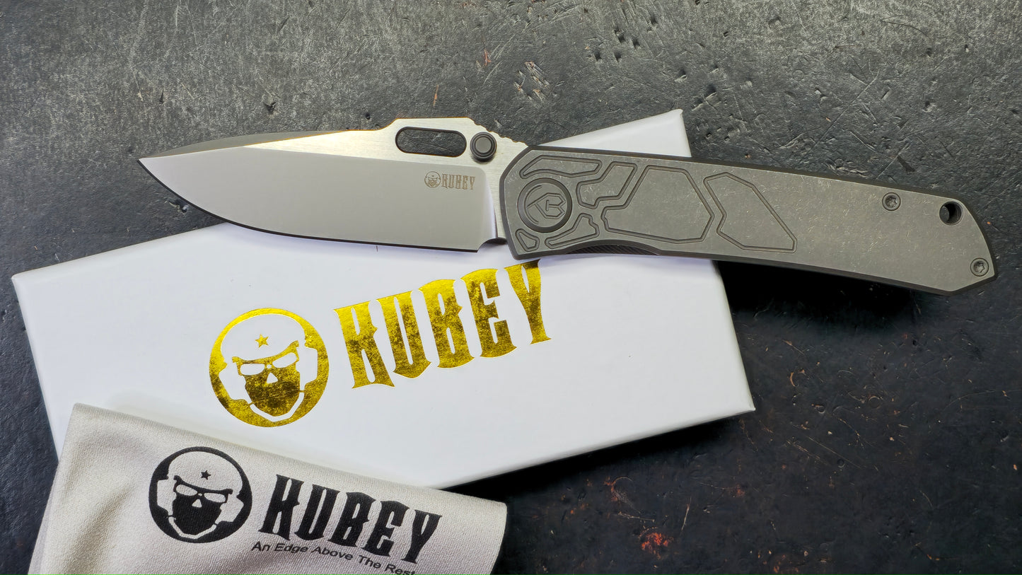 Kubey Blackout Titanium Handle M390 Blade