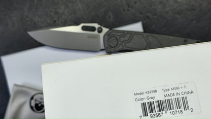 Kubey Blackout Titanium Handle M390 Blade