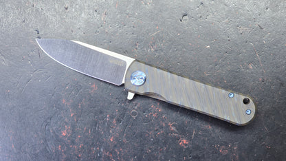 Kubey NEO Flame Titanium Handle S35VN Blade