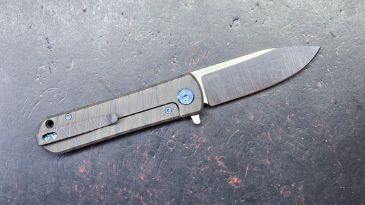Kubey NEO Flame Titanium Handle S35VN Blade