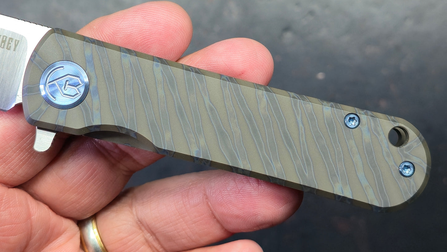 Kubey NEO Flame Titanium Handle S35VN Blade