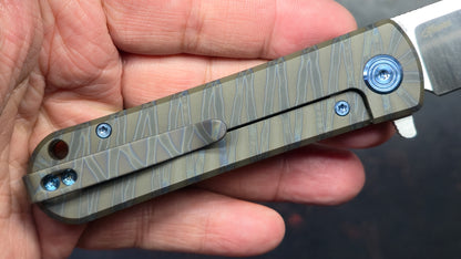 Kubey NEO Flame Titanium Handle S35VN Blade