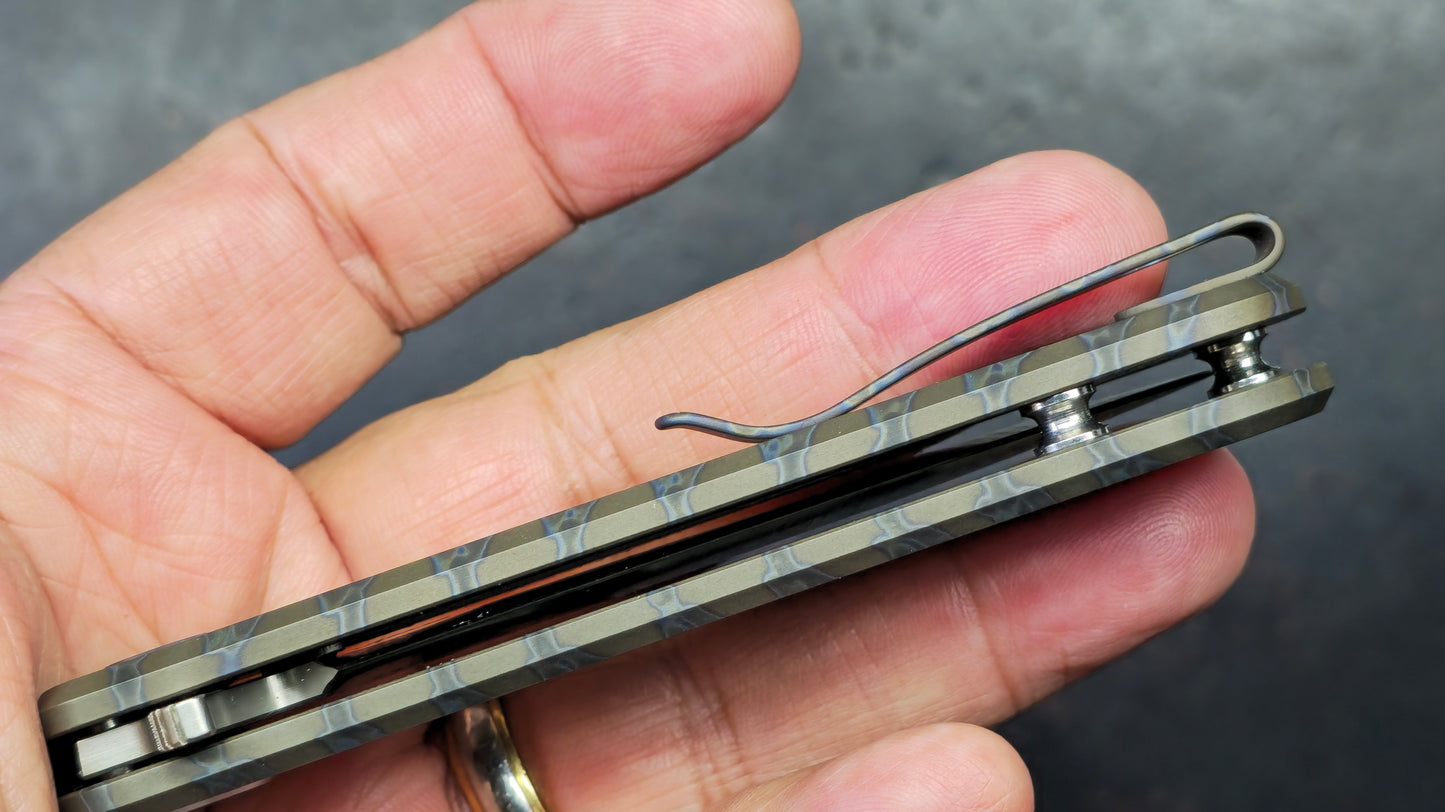 Kubey NEO Flame Titanium Handle S35VN Blade