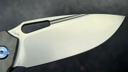 Kubey Tityus Stripe Titanium Handle 14c28n Blade