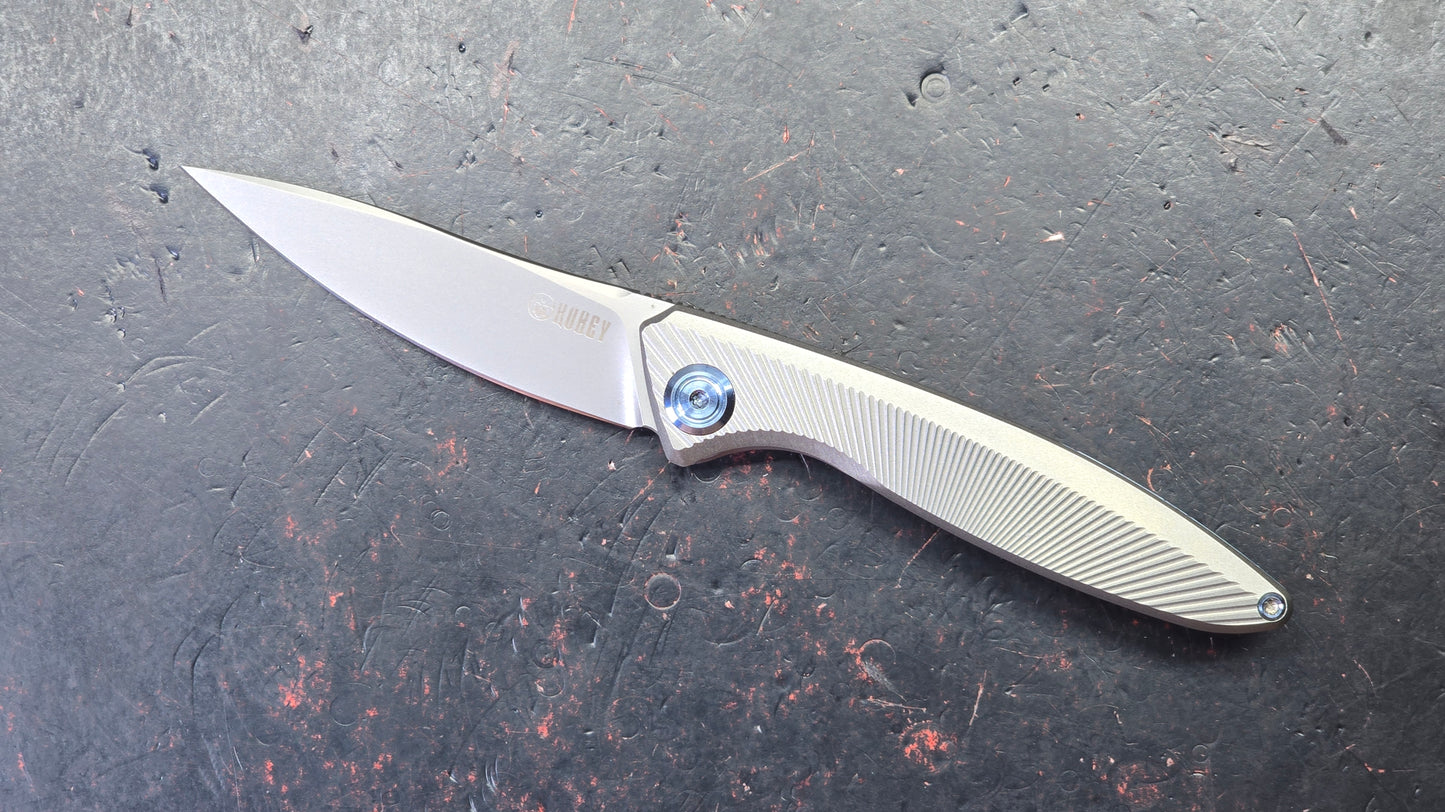 Kubey Pike Titanium Handle CPM 20CV Blade