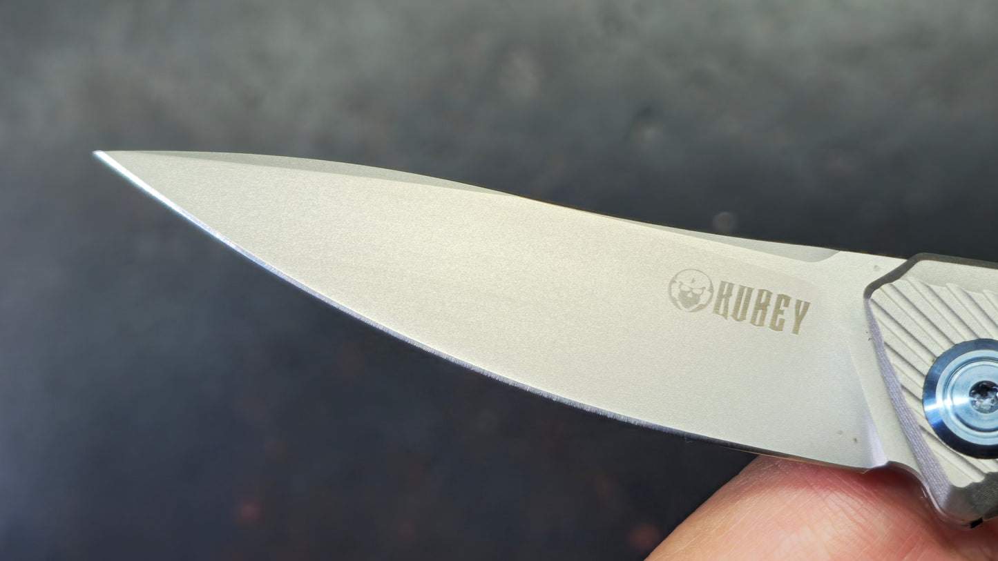 Kubey Pike Titanium Handle CPM 20CV Blade