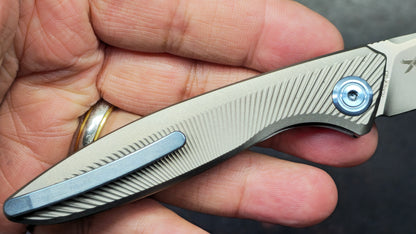Kubey Pike Titanium Handle CPM 20CV Blade
