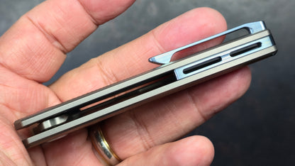 Kubey Pike Titanium Handle CPM 20CV Blade