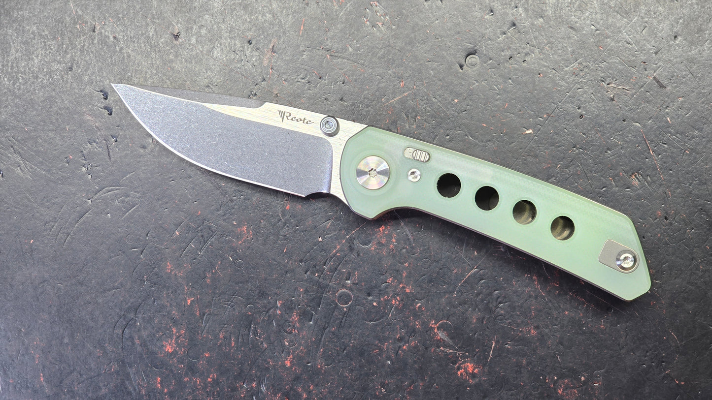 Reate PL-XT Folding Knife Jade G10 Handle Nitro-V Blade