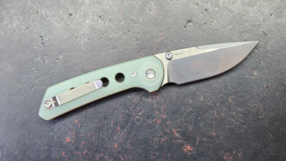 Reate PL-XT Folding Knife Jade G10 Handle Nitro-V Blade