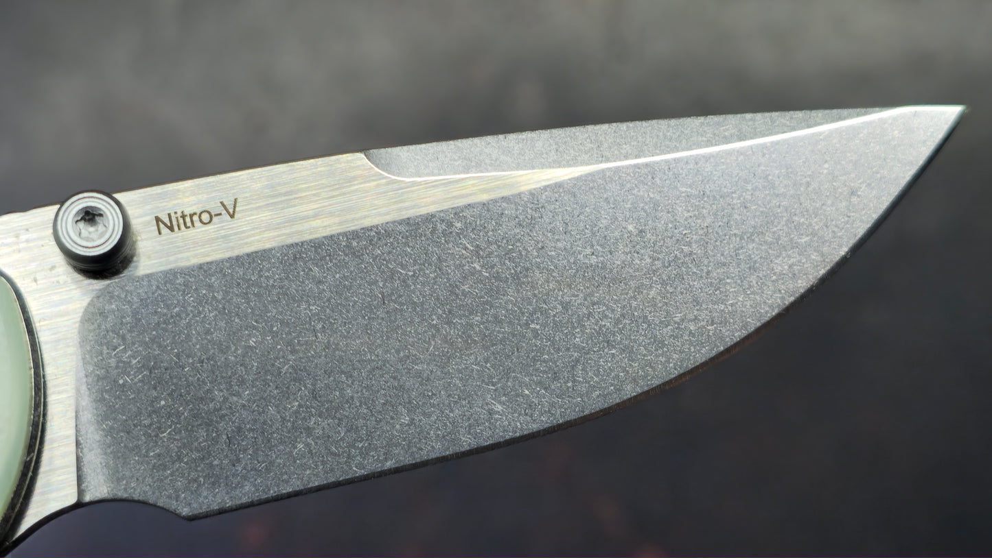 Reate PL-XT Folding Knife Jade G10 Handle Nitro-V Blade