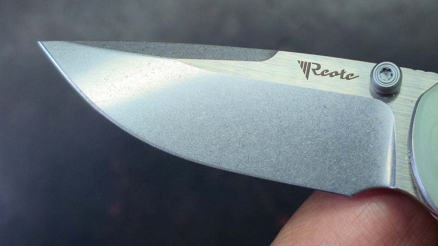 Reate PL-XT Folding Knife Jade G10 Handle Nitro-V Blade