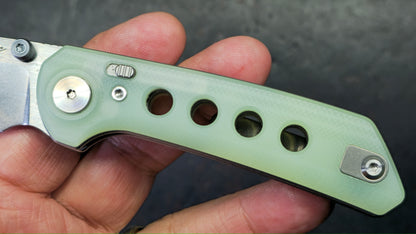 Reate PL-XT Folding Knife Jade G10 Handle Nitro-V Blade