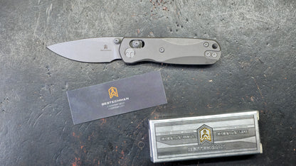 Bestechman Sprite Folding Knife Dark Bead Blast Stonewash Titanium Handle M390