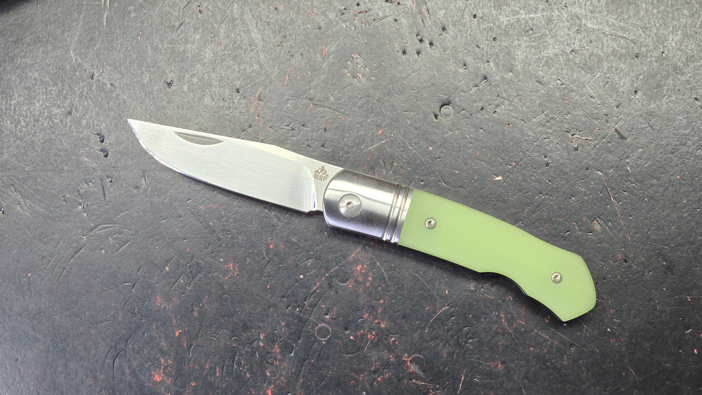 QSP Heron Folding Knife Glow-in-the-Dark G10 Handle Nitro-V