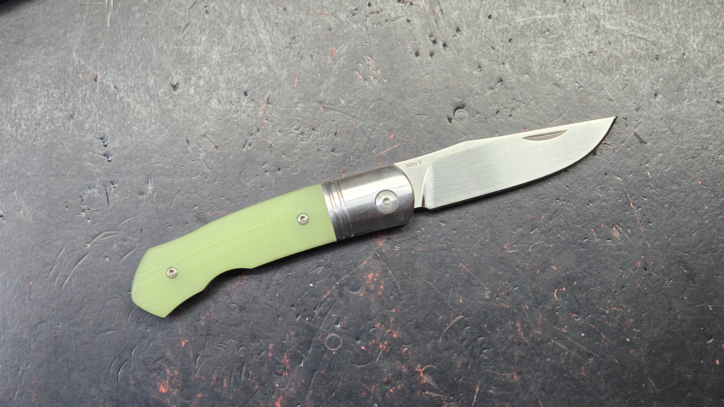 QSP Heron Folding Knife Glow-in-the-Dark G10 Handle Nitro-V