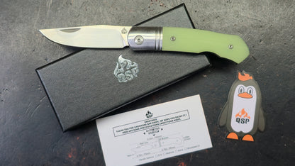 QSP Heron Folding Knife Glow-in-the-Dark G10 Handle Nitro-V