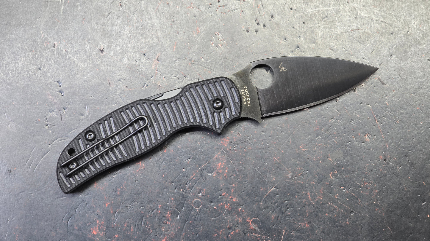 Spyderco Sage 5 Salt Compression Lock Black G-10 3" Black TiCN MagnaCut Blade