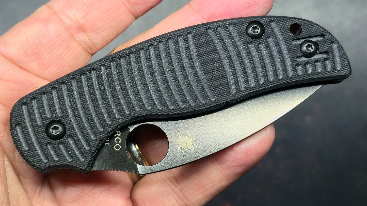 Spyderco Sage 5 Salt Compression Lock Black G-10 3" Black TiCN MagnaCut Blade