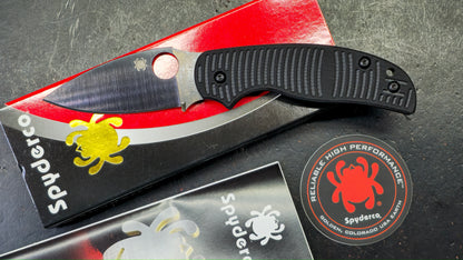 Spyderco Sage 5 Salt Compression Lock Black G-10 3" Black TiCN MagnaCut Blade