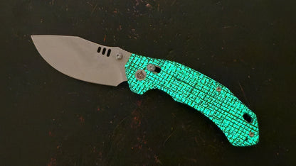 QSP Elk Glow Brown Micarta Handle 14C28N Blade