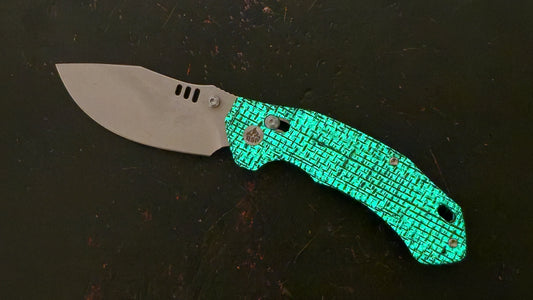 QSP Elk Glow Brown Micarta Handle 14C28N Blade