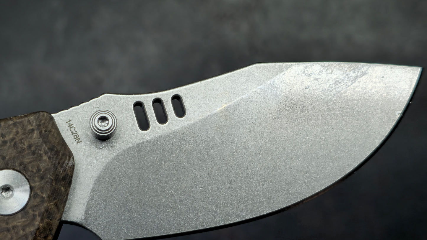QSP Elk Glow Brown Micarta Handle 14C28N Blade