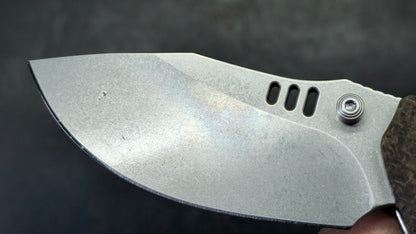 QSP Elk Glow Brown Micarta Handle 14C28N Blade