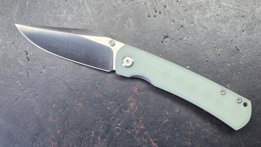 Monterey Bay Knives Old Guard Jade G10 Handle 14C28N Blade