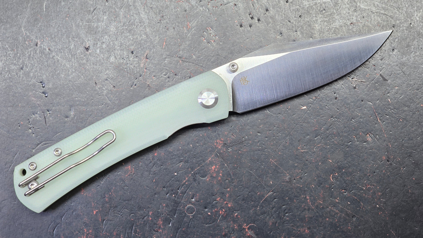 Monterey Bay Knives Old Guard Jade G10 Handle 14C28N Blade