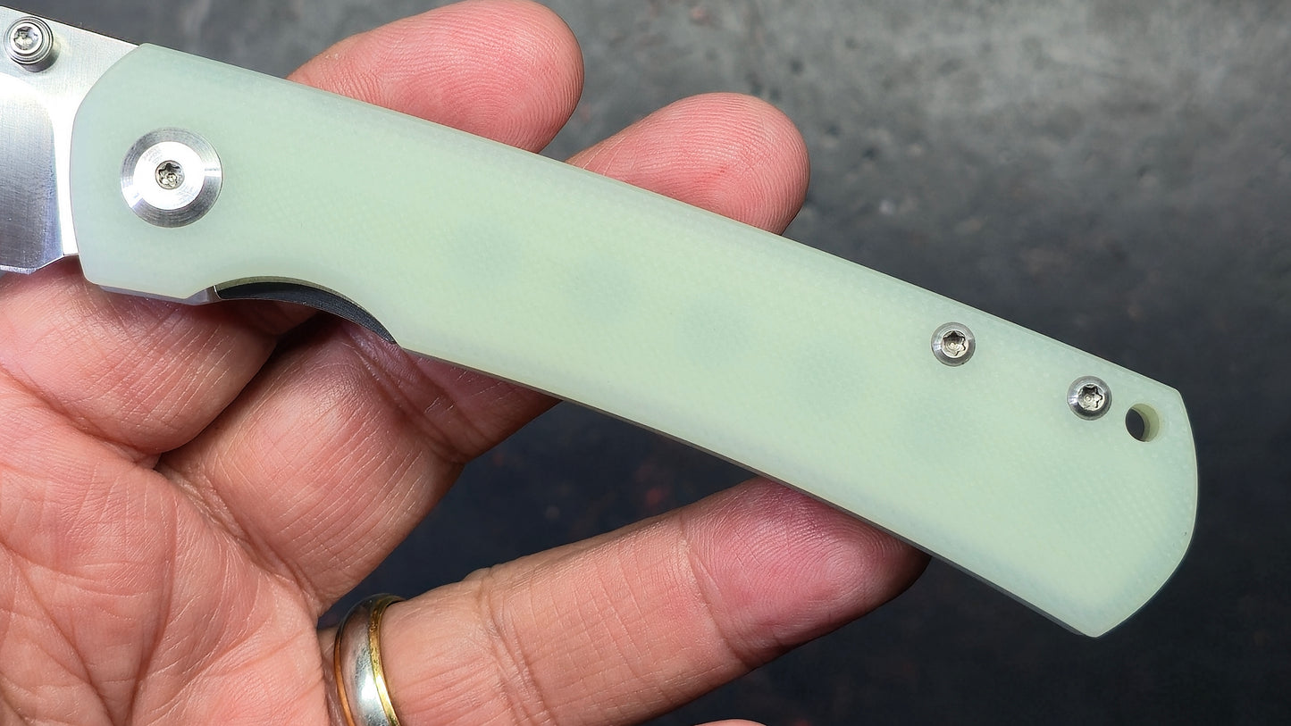 Monterey Bay Knives Old Guard Jade G10 Handle 14C28N Blade