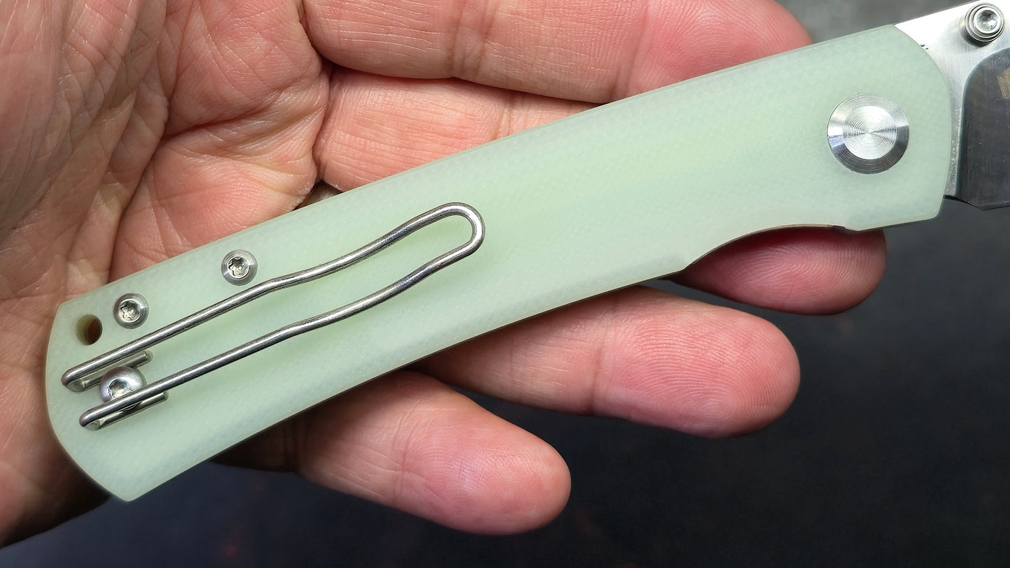 Monterey Bay Knives Old Guard Jade G10 Handle 14C28N Blade