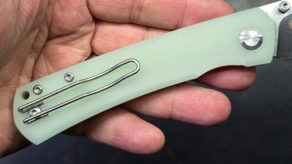 Monterey Bay Knives Old Guard Jade G10 Handle 14C28N Blade