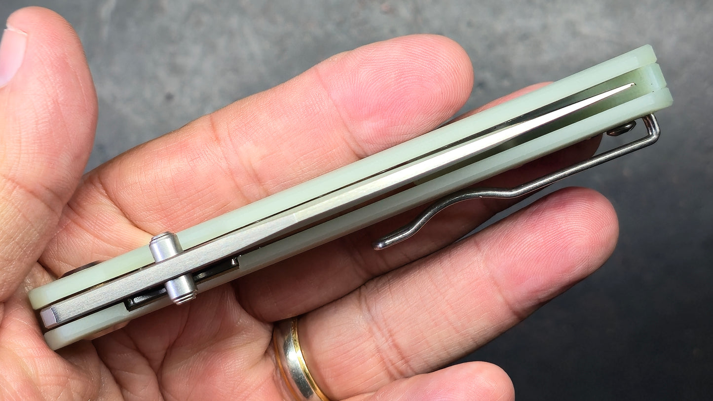 Monterey Bay Knives Old Guard Jade G10 Handle 14C28N Blade