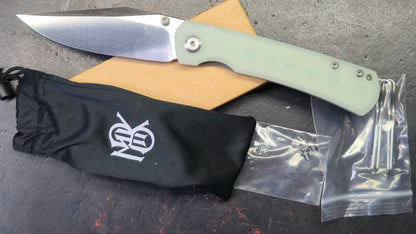 Monterey Bay Knives Old Guard Jade G10 Handle 14C28N Blade