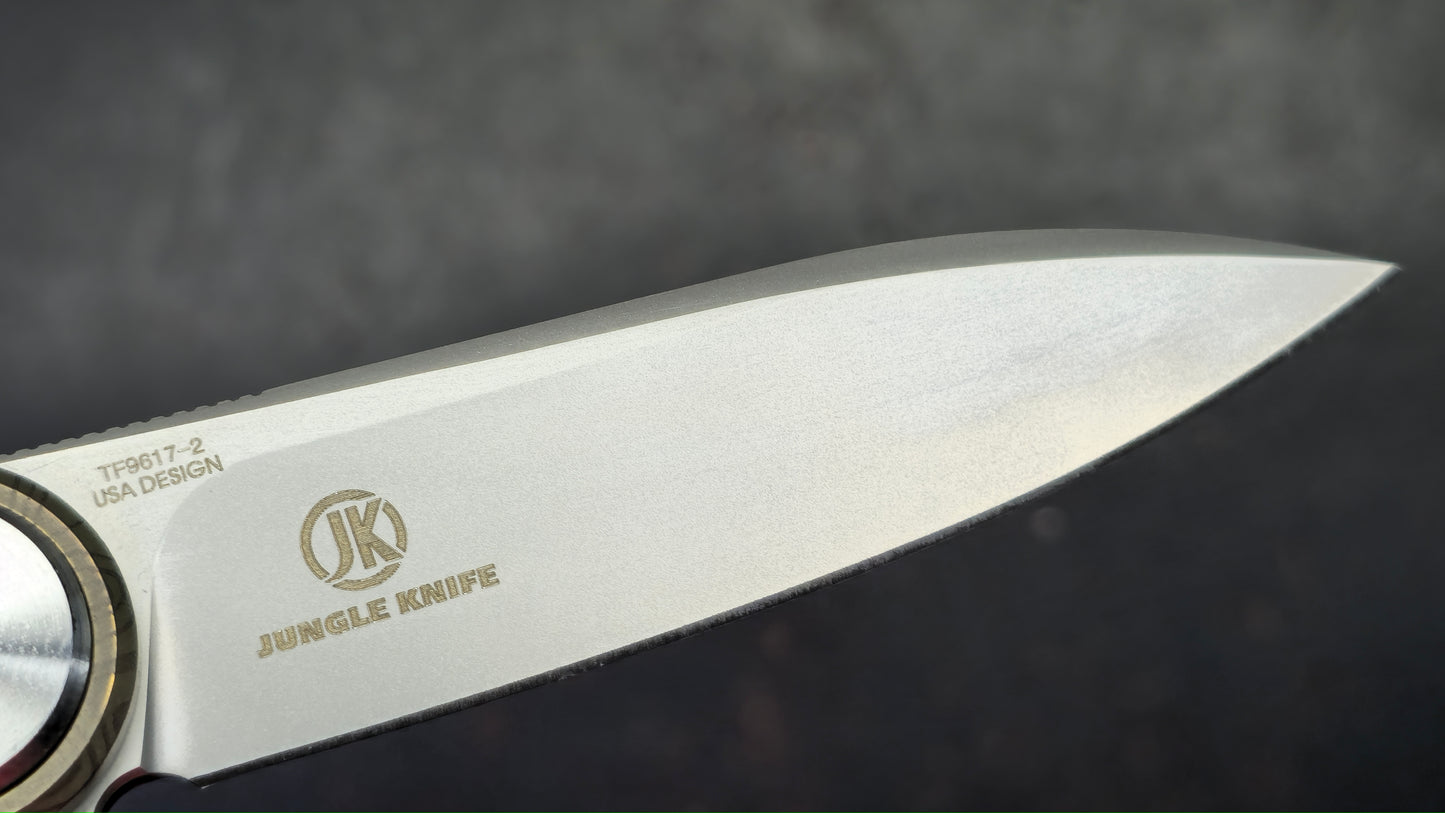 Defcon Pivot Button Lock Bronze Titanium Handle M390 Blade