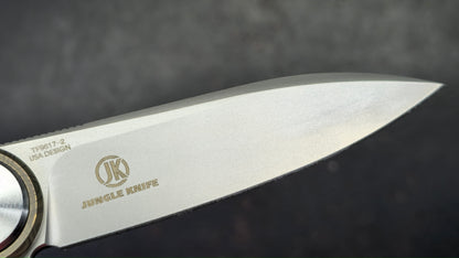 Defcon Pivot Button Lock Bronze Titanium Handle M390 Blade